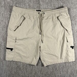 Dogg Supply by Snoop Dogg Shorts Mens 2XL Khaki Ripstop Cargo 9" Inseam